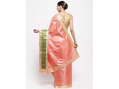 SAREE PWEWSRWBRO1843008-PINK/  GREEN