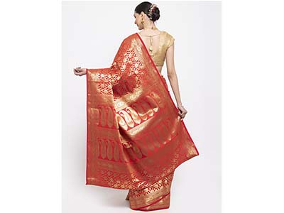 SAREE PWEWSRWBRO1843013-RED