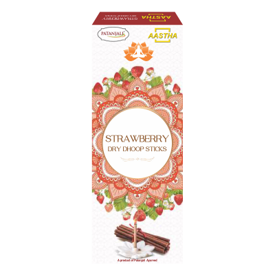 Aastha Strawberry Dry Dhoop Sticks - 10 N