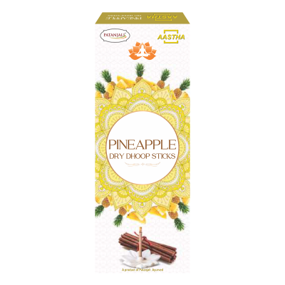 Aastha Pineapple Dry Dhoop Sticks - 10 N